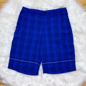 Lululemon Shorts Kahuna Plaid Blue Size 32